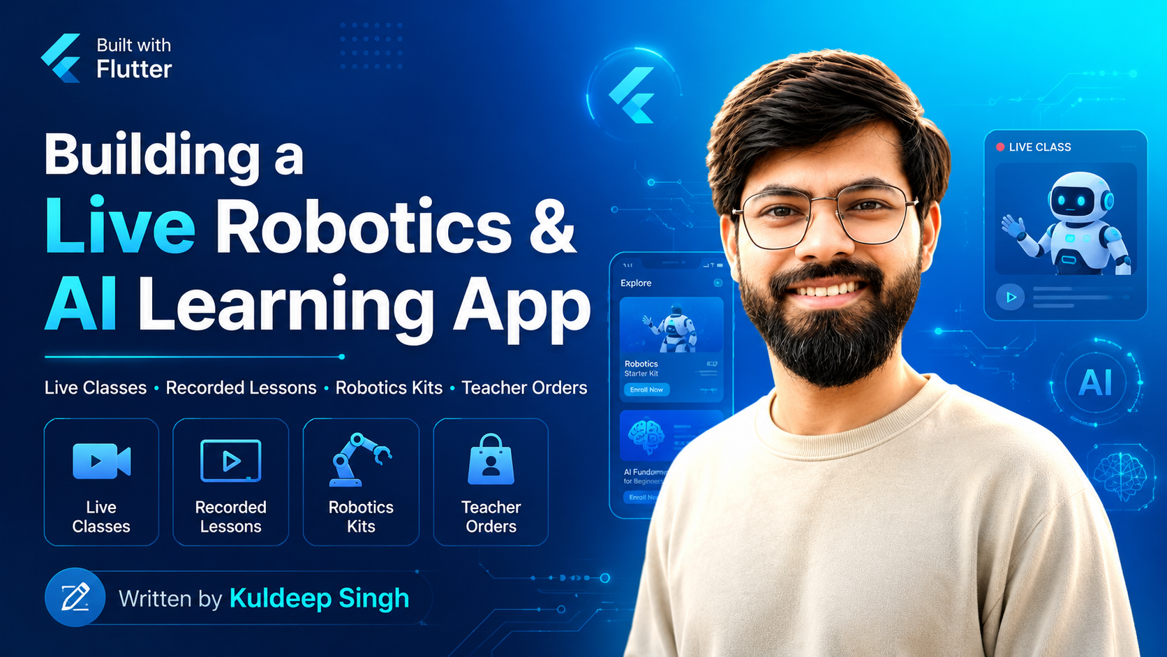 Building a Live Robotics & AI Learning App with Flutter, Agora and CodeIgniter 4