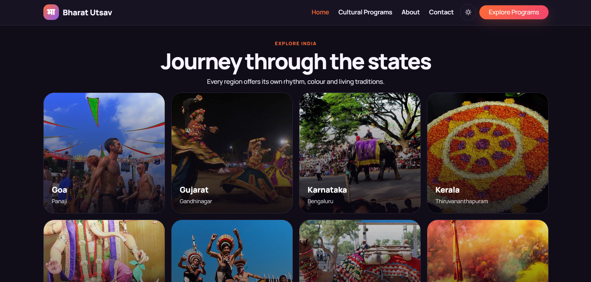 Bharat Utsav – Indian Cultural Programs & Festival Discovery Portal