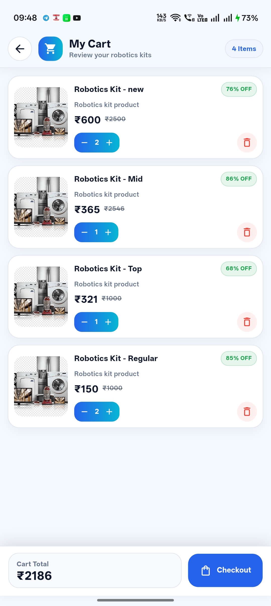 Robotics Learning & STEM Kit E-Commerce App