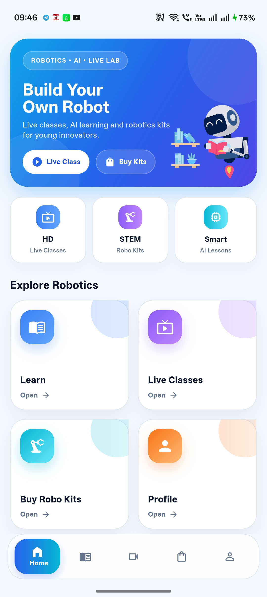 Robotics Learning & STEM Kit E-Commerce App