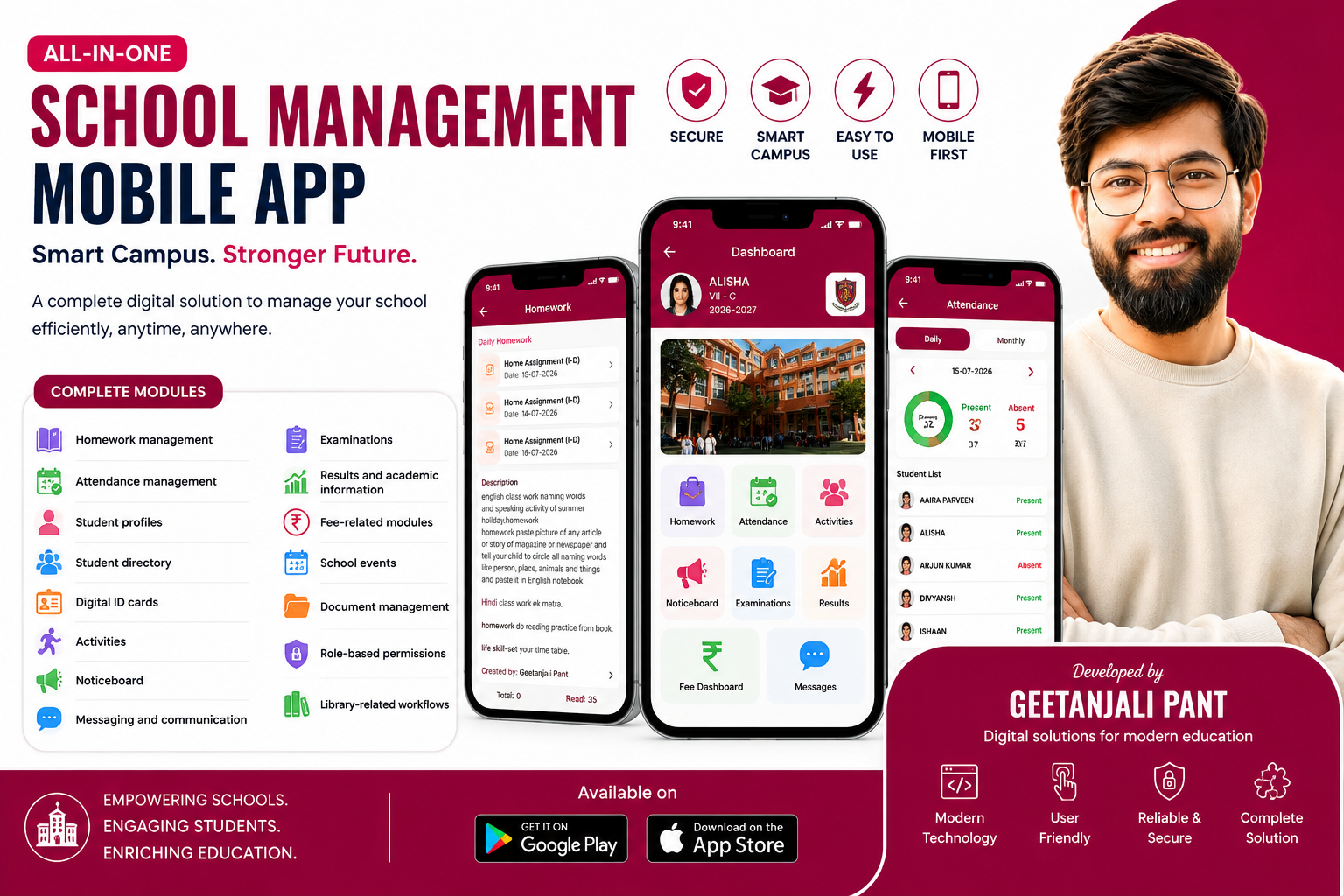 SMPS EDUCARE – Complete Multi-Role School ERP & Management App